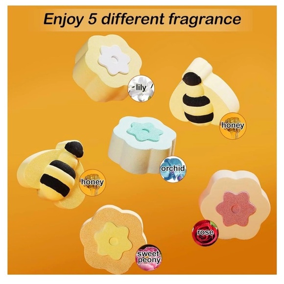 Body and earth bath bomb set (6): Honey, Rose and Lily scents NIB - Picture 3 of 11